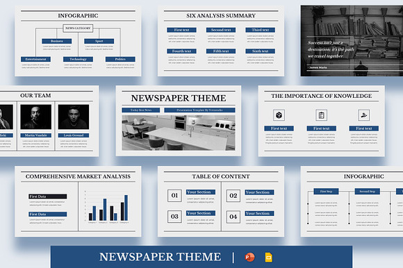 Newspaper Presentation Template preview 5