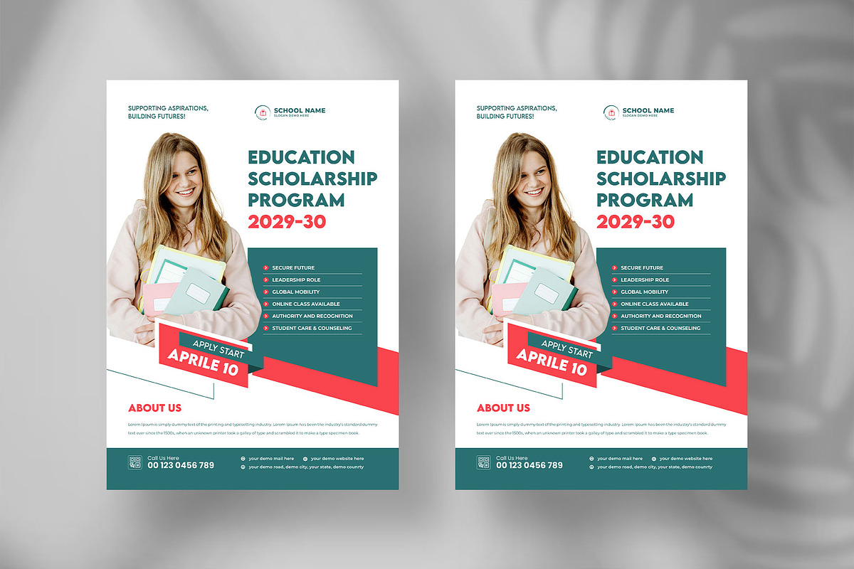 Education scholarship Flyer bundle, a Flyer Template by Tanmoy Topu (Photo 6 of 6)