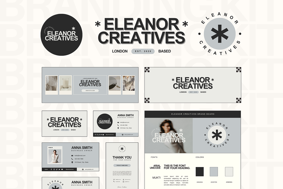 Canva Modern Branding Kit Template, a Branding & Logo Template by Branding Babe Co. (Photo 1 of 9)