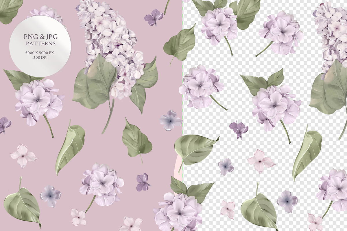 Lilac Seamless Pattern And Graphic, a Pattern Graphic by Madebyia (Photo 6 of 16)