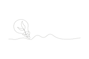 Single line light bulb, an Object Graphic by lawoel (Thumbnail 3 of 3)