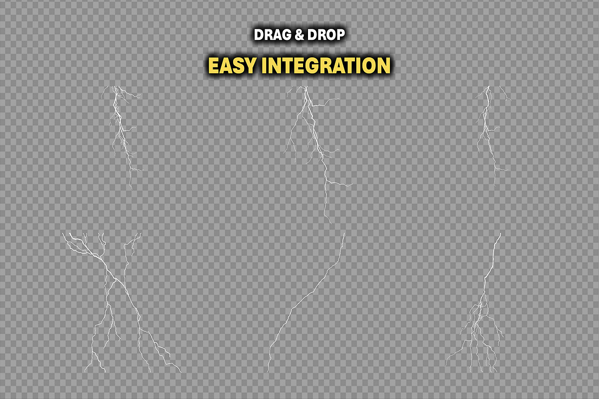 75+ PNG Cutout Lightning Bolt Effect, an Object Graphic by Mikel Blazgad (Photo 3 of 10)
