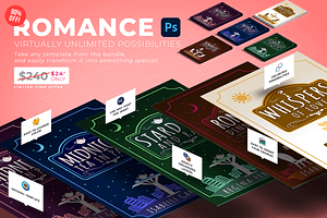 ROMANCE Book Cover Templates Bundle