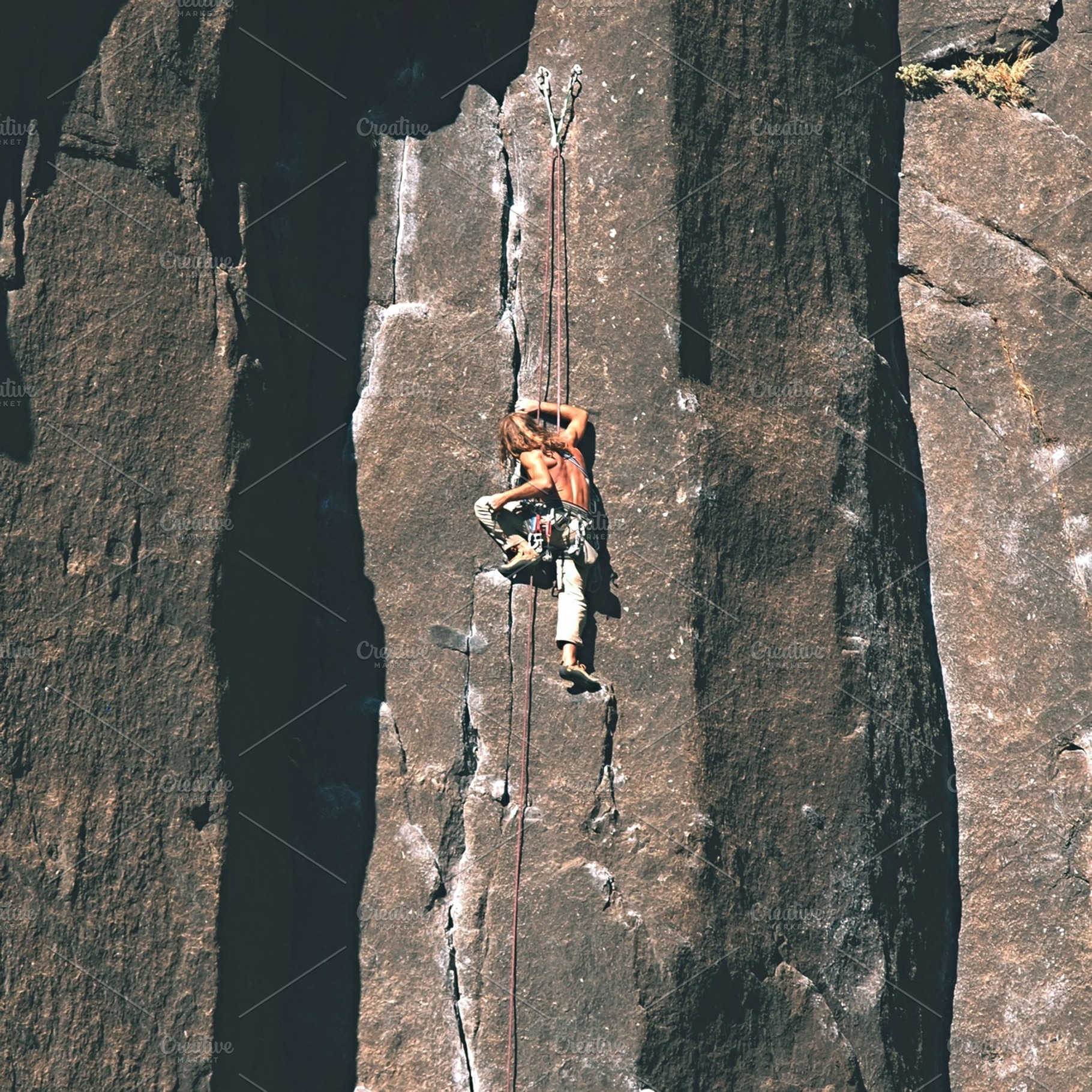 Climber In Yosemite Park