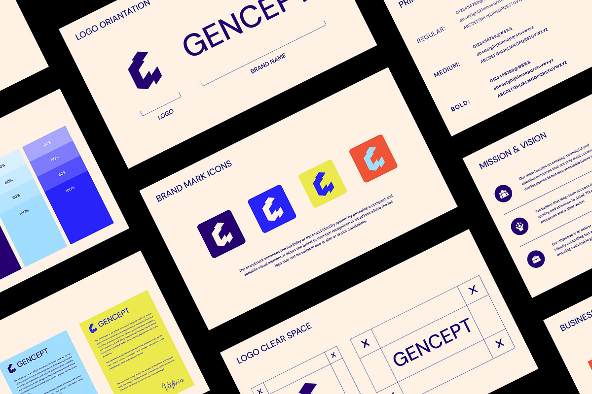 GENCEPT | Brand Guidelines Bundle, a Branding & Logo Template by Artisan Vibes (Photo 5 of 10)