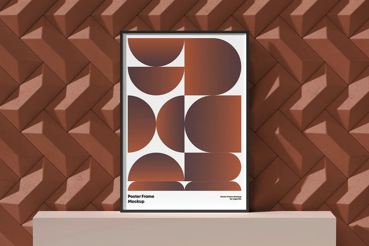 Poster Frame Mock-up, an Advertising Mockup by zippypixelstudio (Photo 13 of 16)