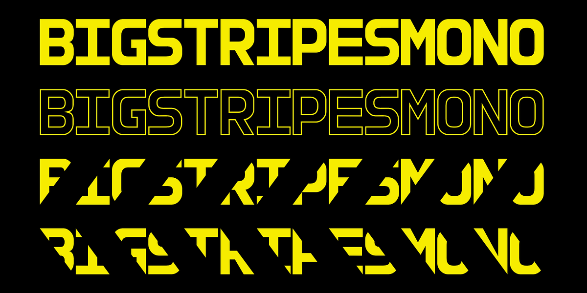 BigStripesMono, a Sans Serif Font by Ingrimayne Type (Photo 4 of 7)