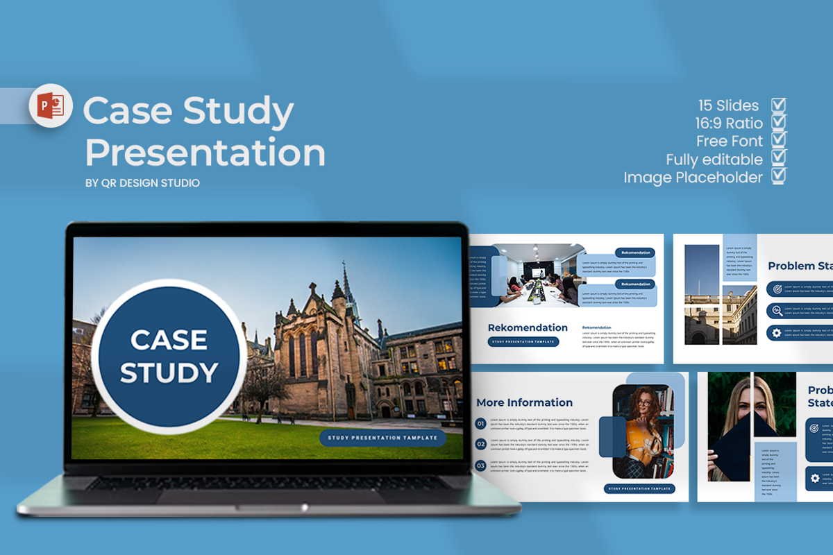 Case Study - PowerPoint Template, a Presentation Template by QR Design ...