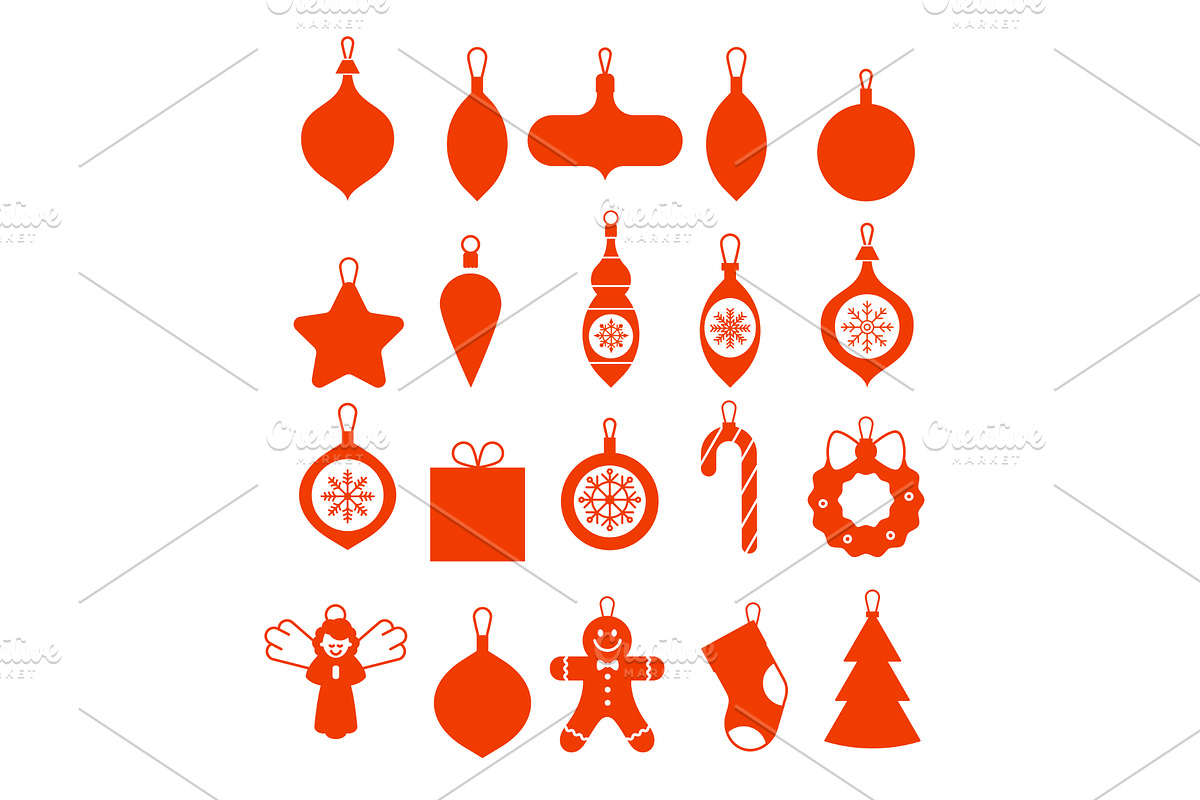 ollection of hanging christmas icons, an Object Graphic by Riots Brush