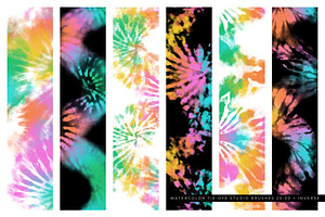 Watercolor Tie-Dye Pattern Brushes