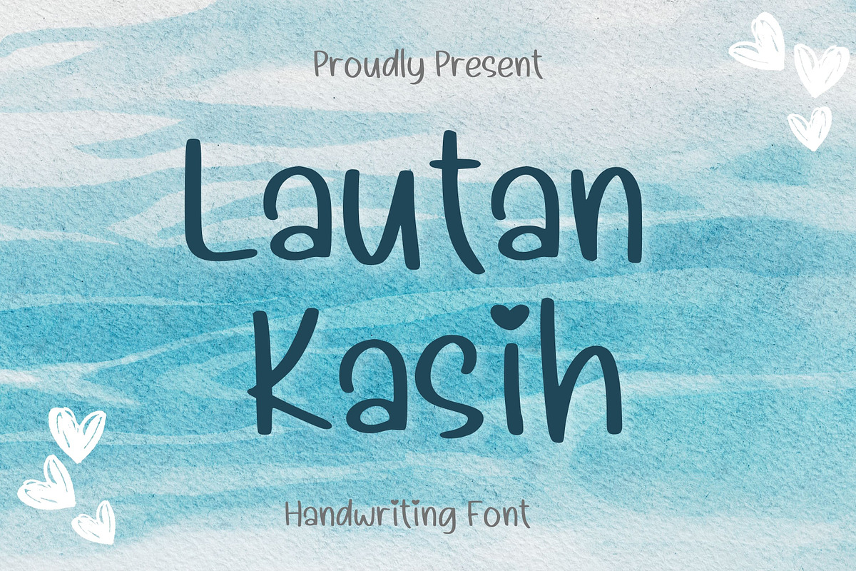 Lautan Kasih, a Handwritten Font by Aisyah (Photo 1 of 4)