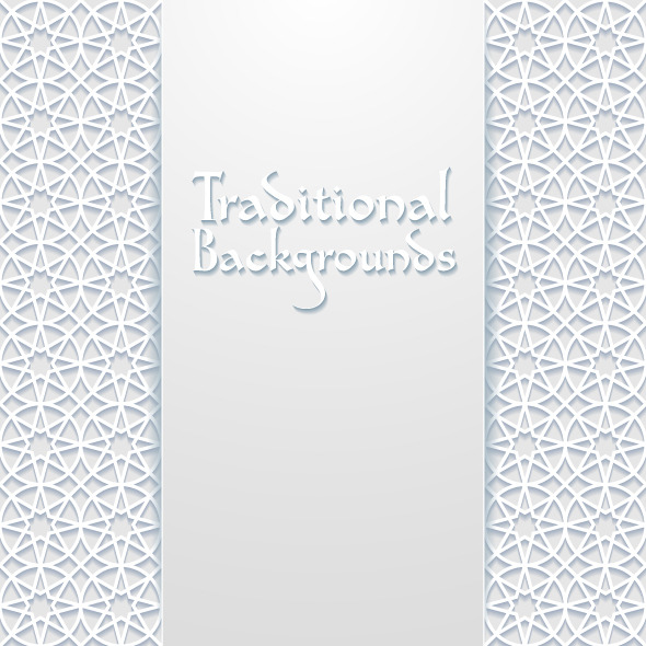 Set of traditional backgrounds, a Decorative Illustration by Absent A