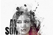 Typography portrait effect template, an Action Add-On by Photoshop Action (Thumbnail 8 of 16)