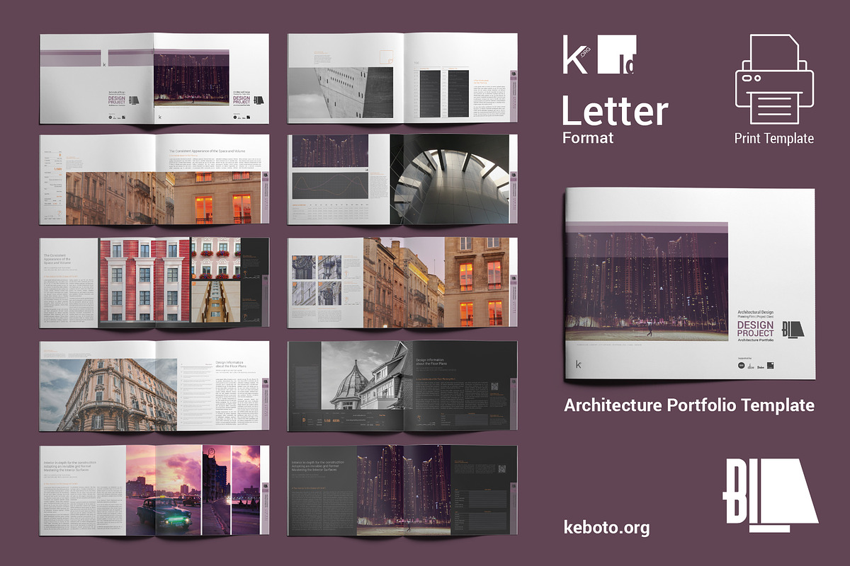 Bi4 Architecture Portfolio US, a Print Template by Keboto