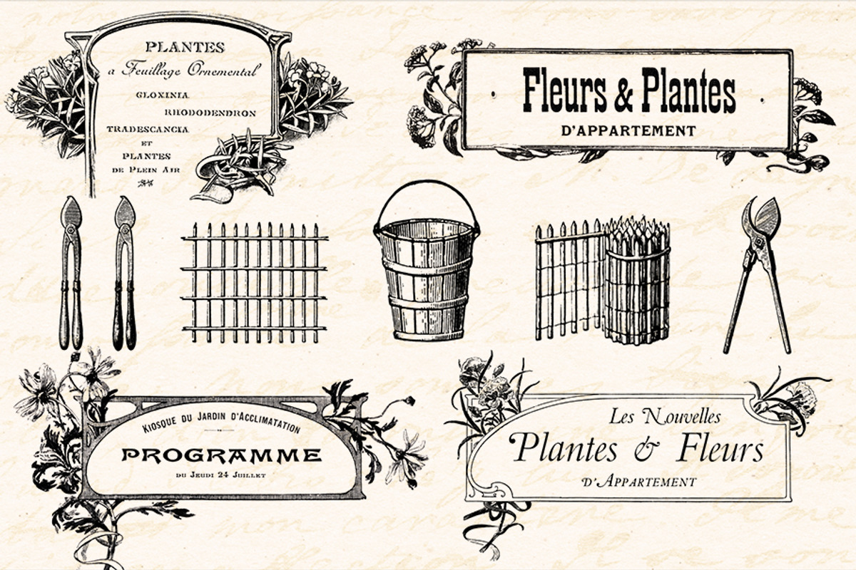 25 Vintage French Garden Engravings, an Illustration by Piddix Archives (Photo 4 of 4)