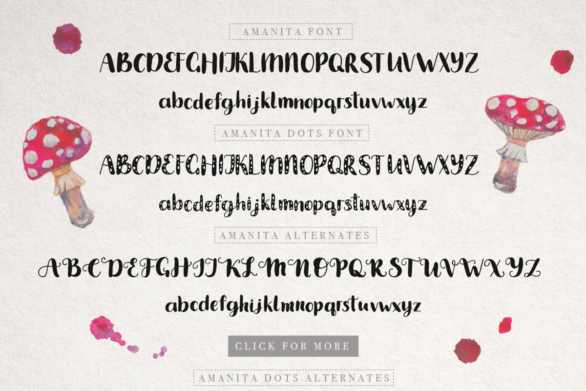 Amanita font. preview 4