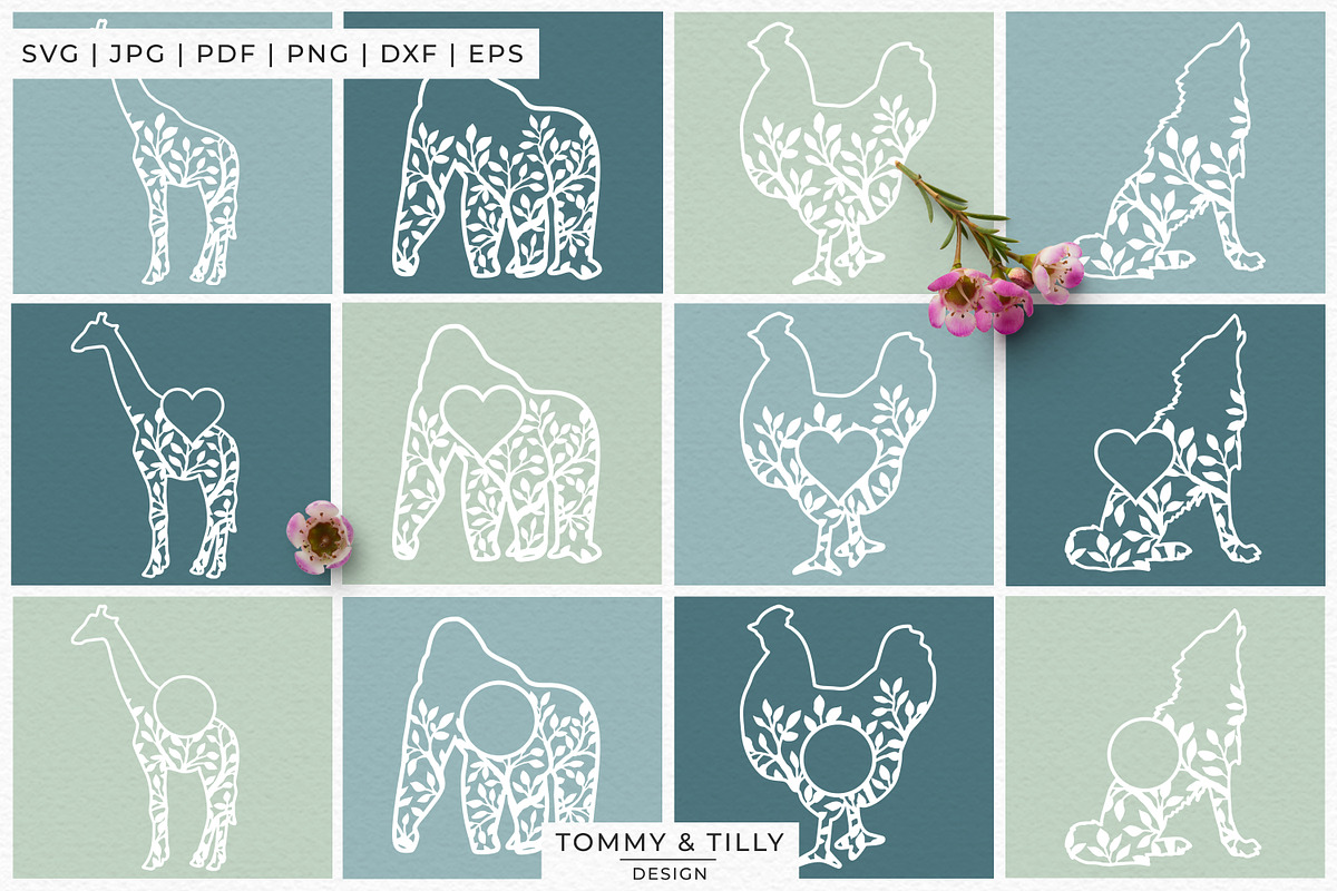 Foliage Animals Bundle - Overlay SVG, an Object Graphic by Tommy & Tilly Design (Photo 5 of 12)