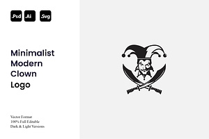 Minimalist Modern Clown Logo, a Branding & Logo Template by Luxury Logos