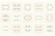 Hand drawn floral frames. Bundle., a Decorative Illustration by Designwork (Thumbnail 15 of 21)