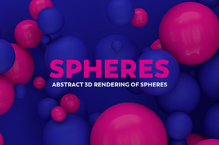 Abstract 3D Rendering Of Spheres