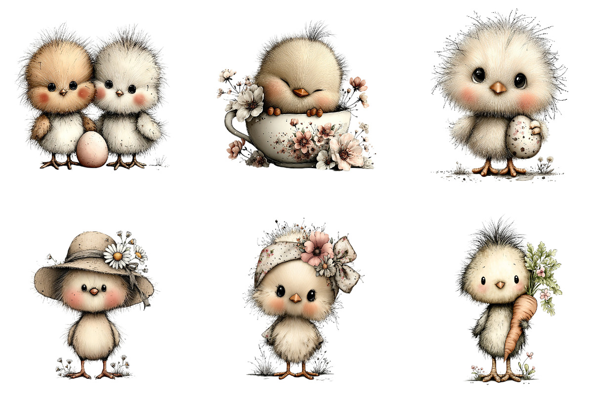 Whimsical Easter Baby Chick Clipart, an Illustration by Sublimation Artist (Photo 7 of 7)