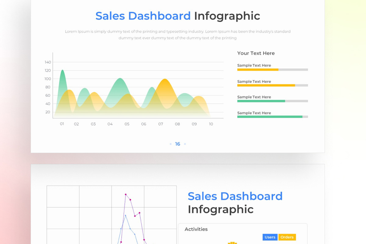 Sales Dashboard PowerPoint Infograph, a Presentation Template by Digitcase x Wealthwells (Photo 4 of 4)
