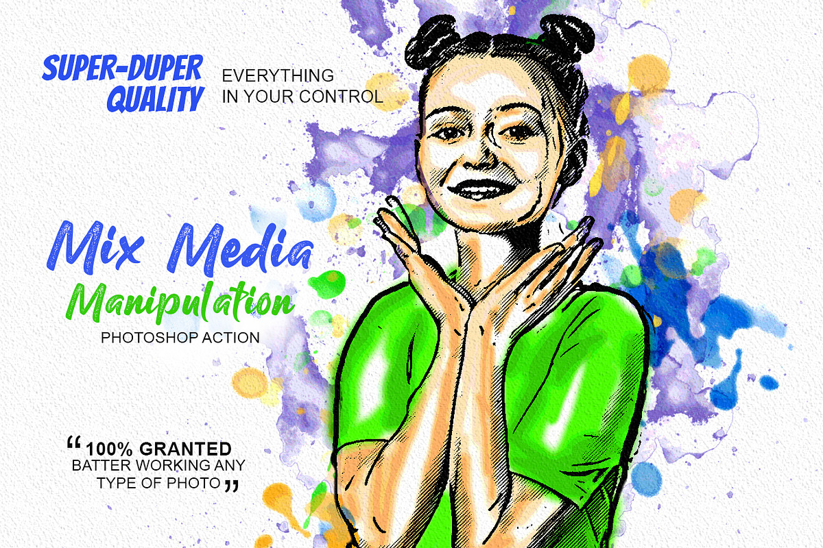 Mix Media Manipulation PS Action, an Action Add-On by MRI STUDIO (Photo 1 of 14)
