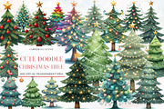 Cute Doodle Christmas Tree Sublimati, an Illustration by Designworld (Thumbnail 1 of 5)
