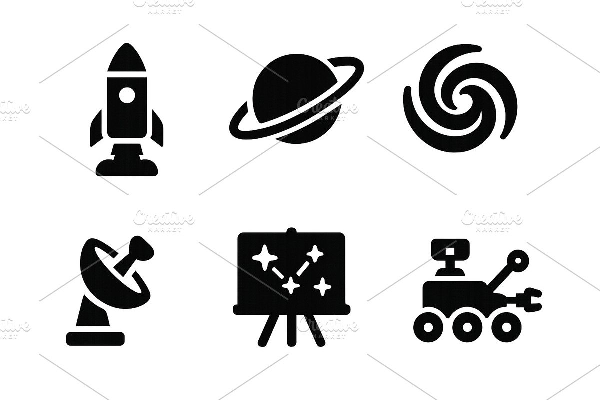Space exploration symbols including, an Education Illustration by ZinetroN