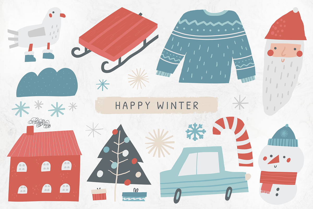 Winter Christmas Clipart, an Object Graphic by Veresk (Photo 1 of 18)