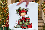 Cute Holly Girl Clipart, an Illustration by Craft Nest (Thumbnail 4 of 8)