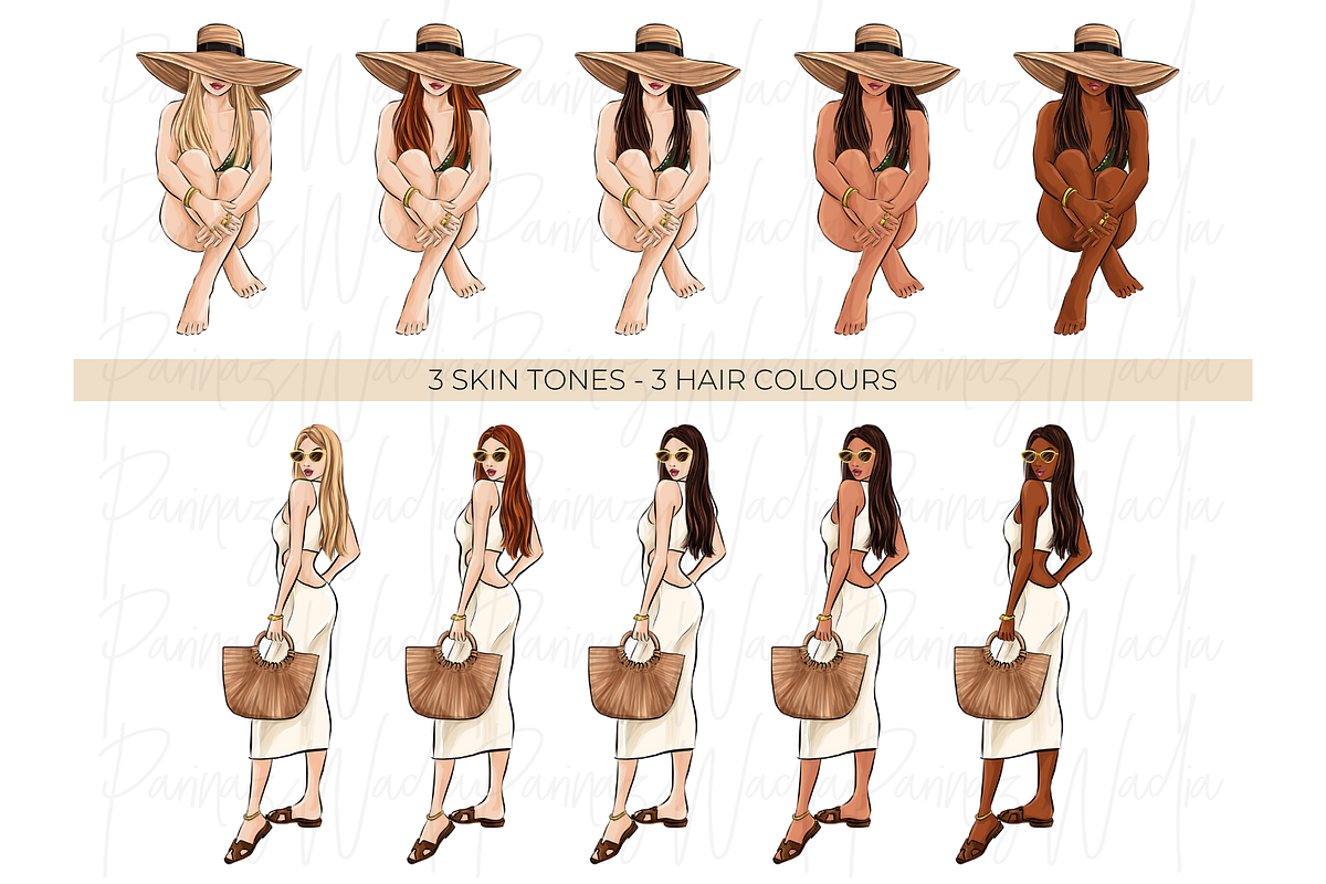Summer Girls 8 clipart, a Person Illustration by Parinaz Wadia Design (Photo 2 of 9)