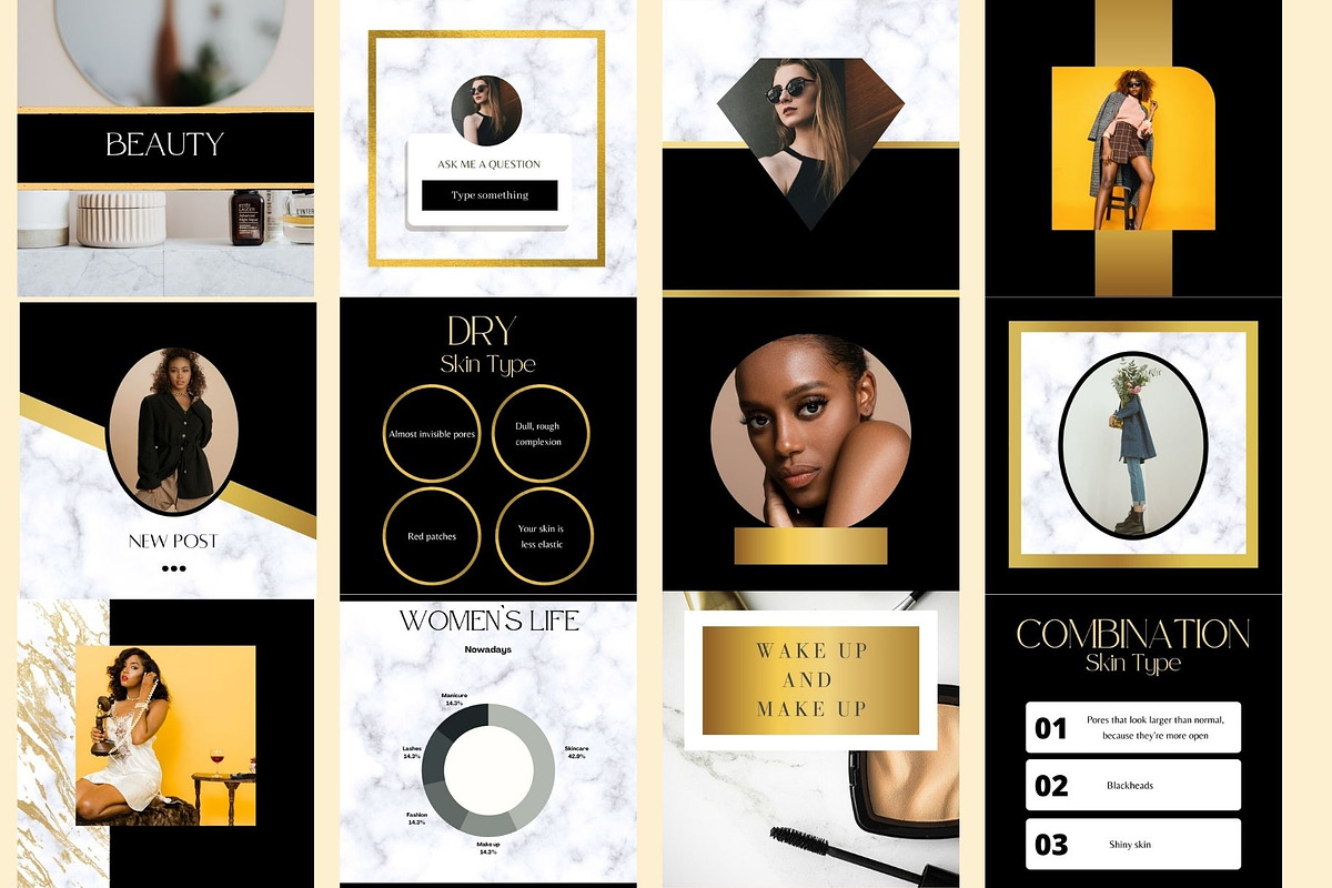 250 Black Gold Instagram Templates,, a Social Media Template by MORION (Photo 6 of 6)