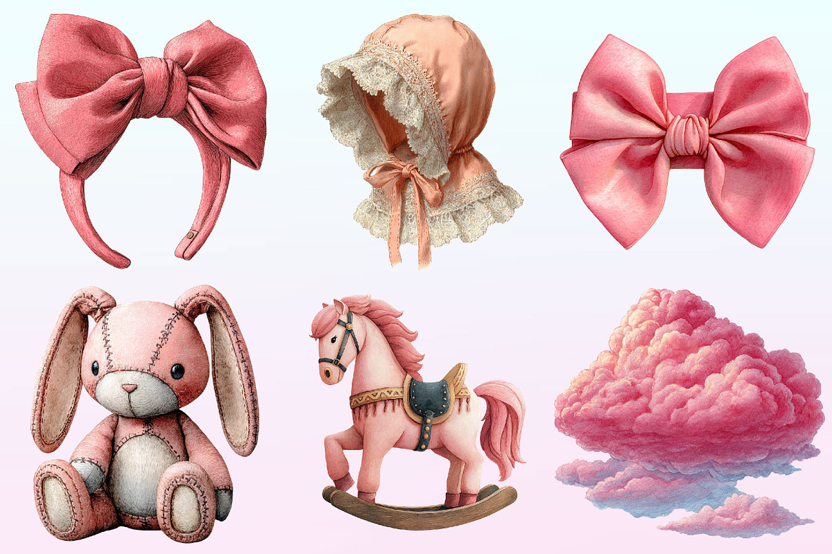 Pink Baby Girl Nursery Clipart, a Graphic by CitraGraphics (Photo 2 of 4)