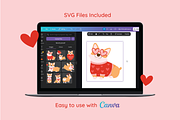 Valentine's Corgi Graphic Collection, an Animal Illustration by taraleicreative (Thumbnail 4 of 5)