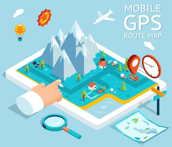 Mobile Gps Navigation by Microvector | Creative Market