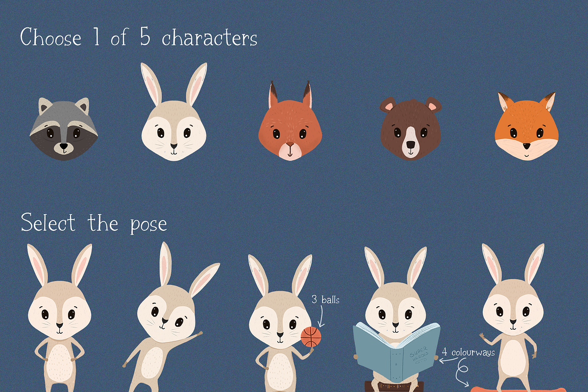 Super-Hero Creator - forest animals, an Animal Illustration by PenguinArtStudio (Photo 2 of 9)