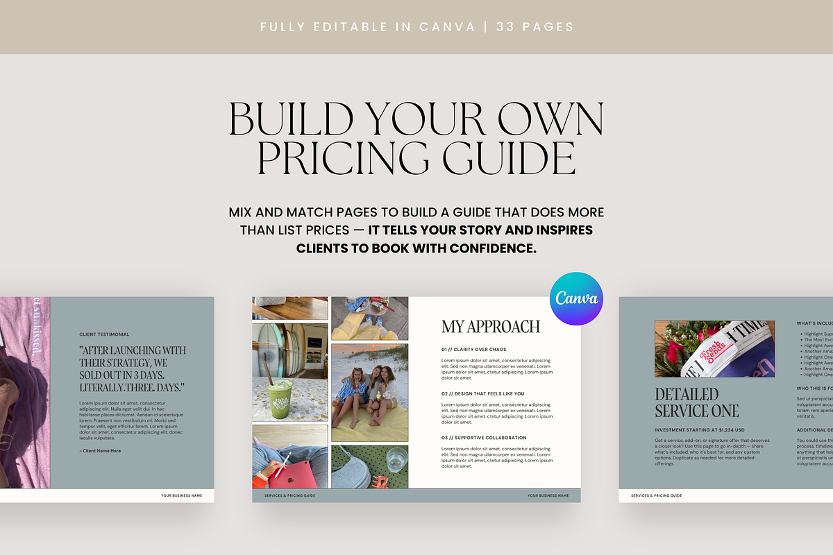 Pricing Guide Template | Canva, a Presentation Template by Rosetta Lane Design (Photo 3 of 9)