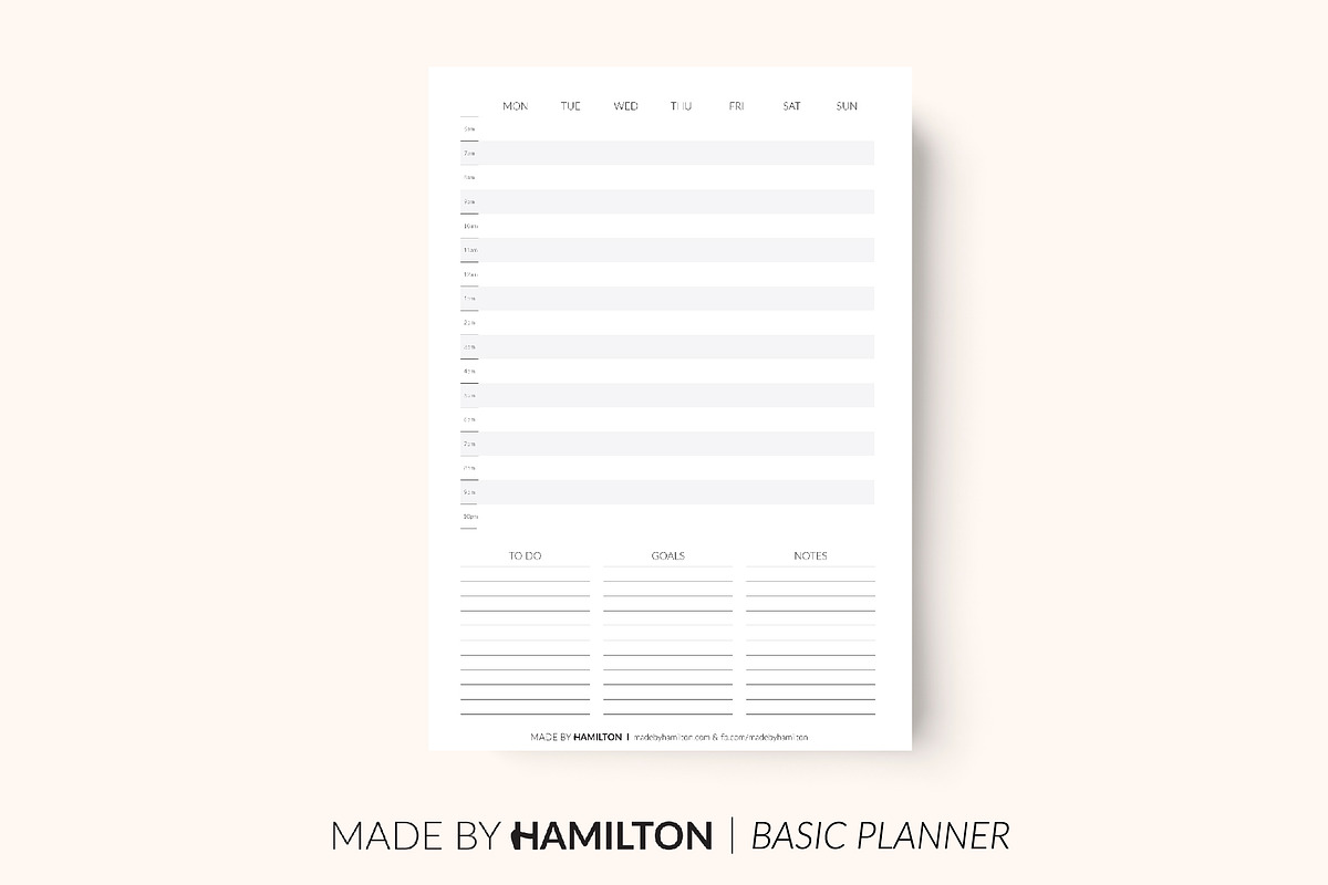 Weekly Planner Printable, a Stationery Template by Made By Hamilton (Photo 1 of 2)