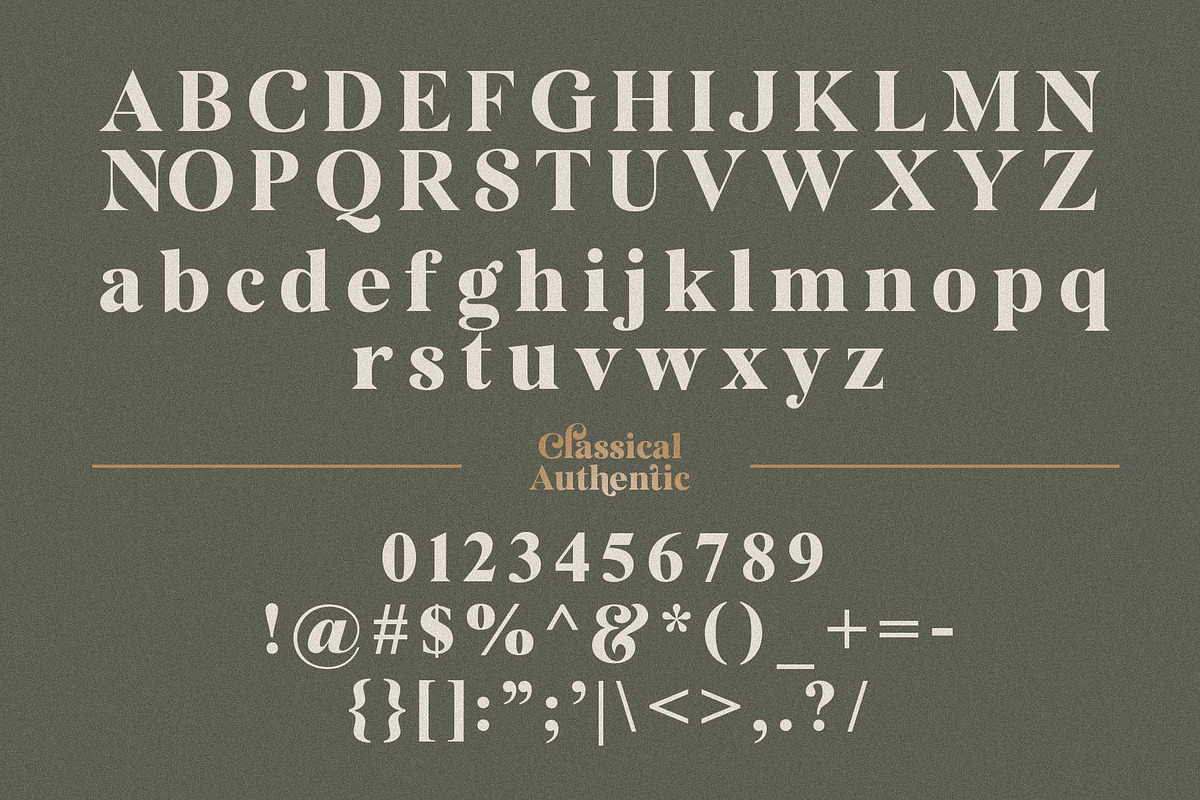 Classical Authentic Font preview 3