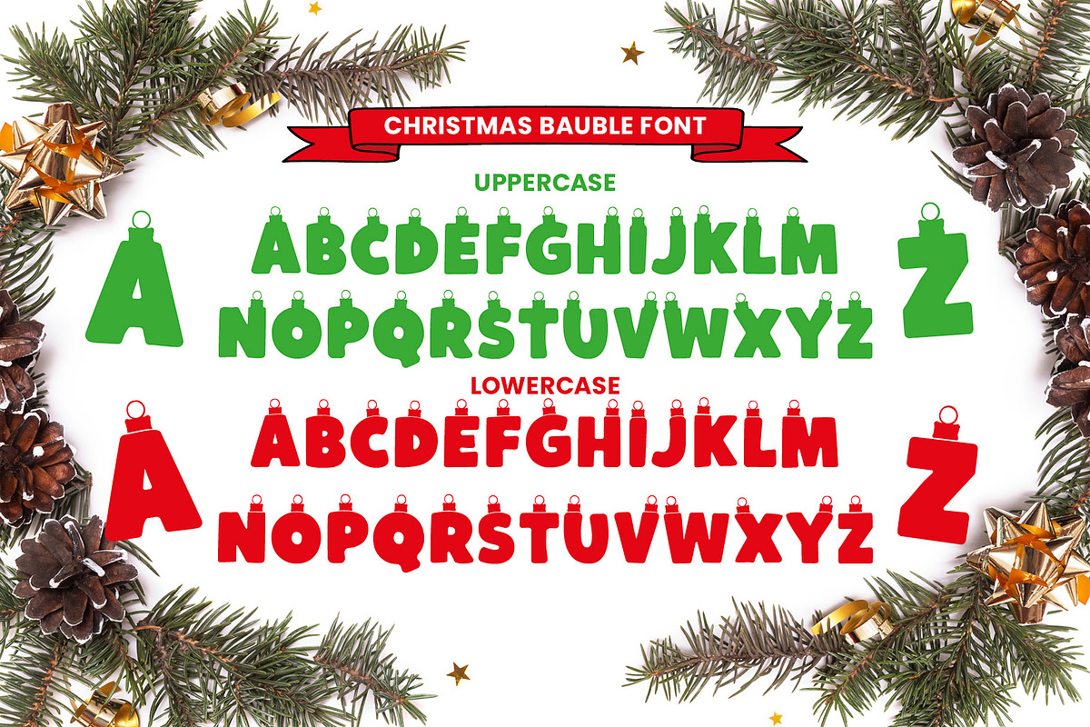CHRISTMAS BAUBLE | a Festive Font, a Font by Little Type Factory (Photo 4 of 10)