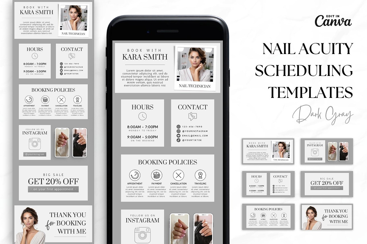 Nail Tech Acuity Scheduling • Canva, a Websites & App Template by OniriqveDesigns (Photo 1 of 8)