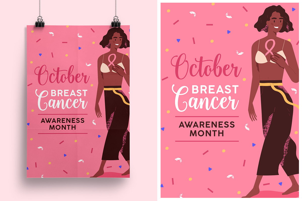 Breat Cancer Awareness Month Posters, a Healthcare Illustration by Good Studio (Photo 3 of 4)