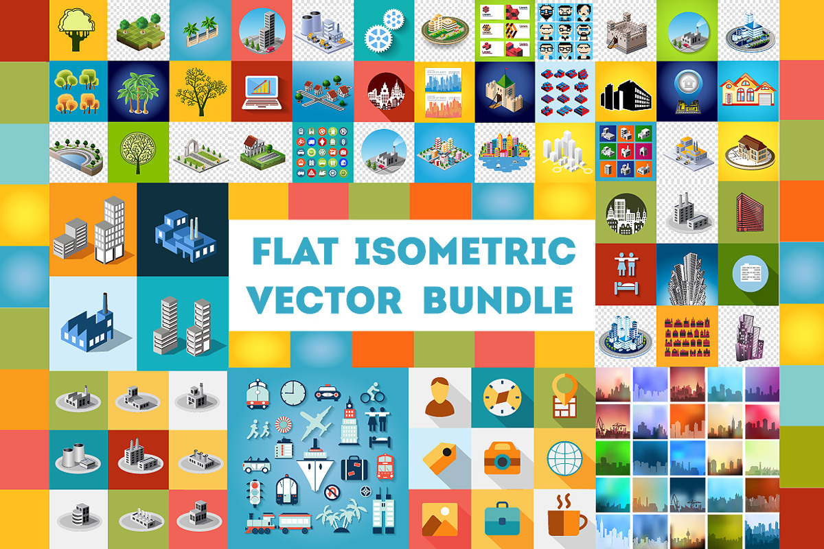 Bundle isometric vector, an Object Graphic by AlexZeL