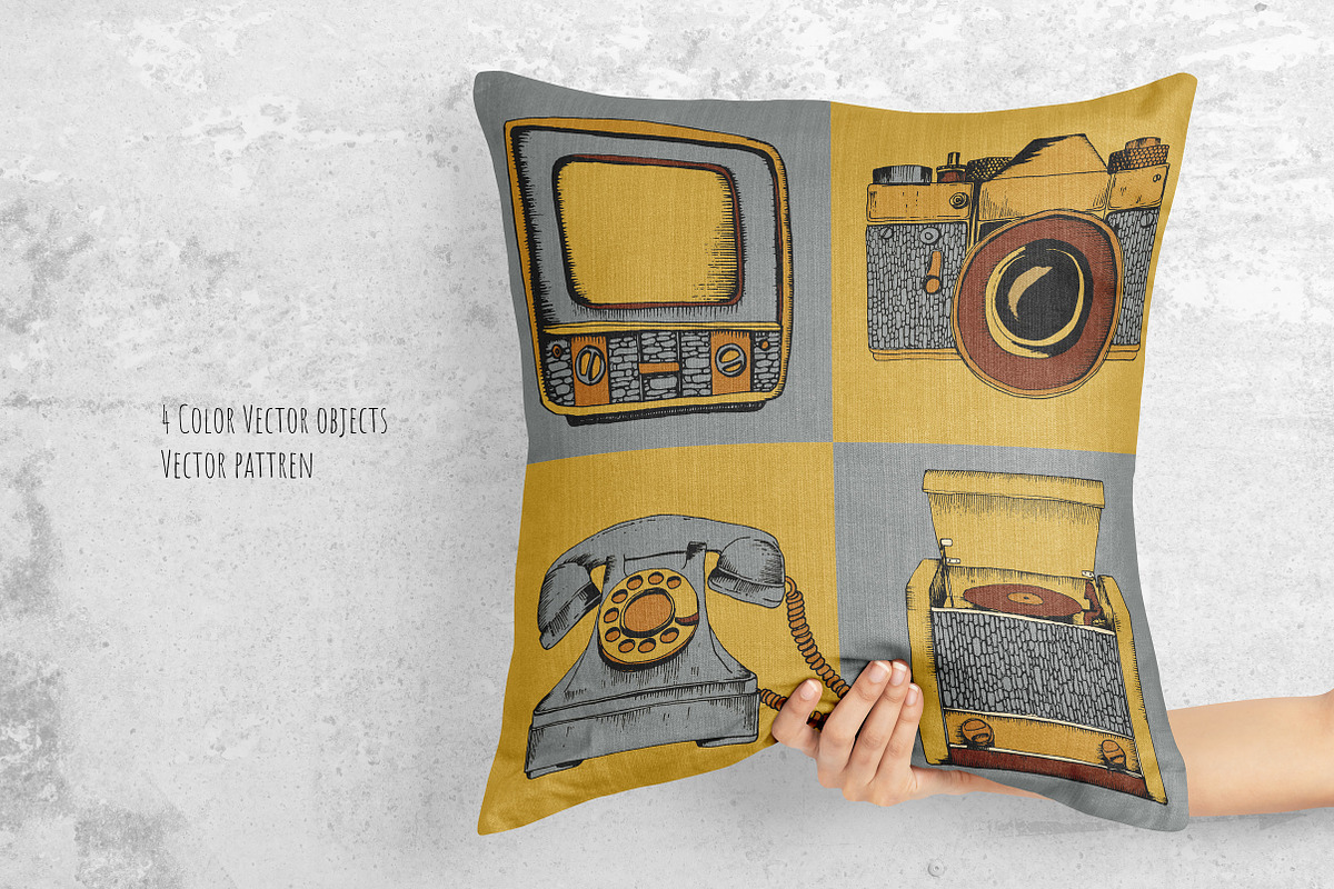 Vintage Lifestyle. Retro devices, a Decorative Illustration by iri-illustration (Photo 6 of 12)