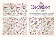 Hedgehog watercolor clipart, an Illustration by Art & Things (Thumbnail 3 of 7)