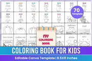 Coloring Book For Kids Canva Kdp, a Stationery Template by Mustafiz (Thumbnail 1 of 7)