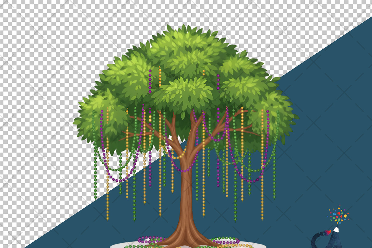 Mardi Gras Bead Tree Png, an Illustration by Creative Art (Photo 6 of 6)
