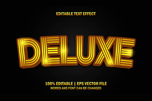 6 Text Effect Gold Bundle Eps