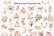 Pink Woodland Clipart Bundle, an Animal Illustration by PaintPixelCo (Thumbnail 4 of 18)
